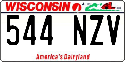 WI license plate 544NZV