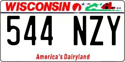 WI license plate 544NZY