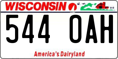 WI license plate 544OAH