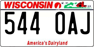 WI license plate 544OAJ