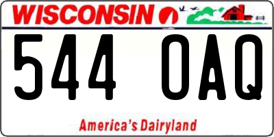 WI license plate 544OAQ
