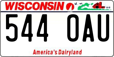 WI license plate 544OAU