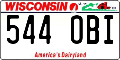 WI license plate 544OBI