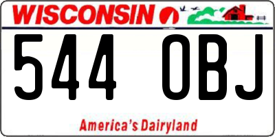 WI license plate 544OBJ