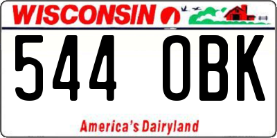 WI license plate 544OBK