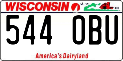 WI license plate 544OBU