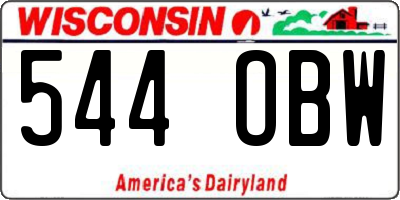 WI license plate 544OBW