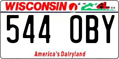 WI license plate 544OBY