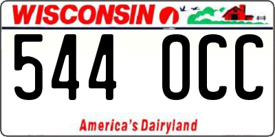 WI license plate 544OCC
