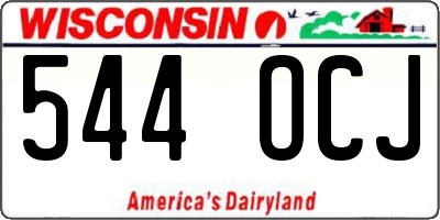 WI license plate 544OCJ