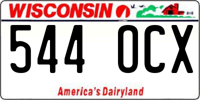 WI license plate 544OCX