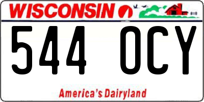 WI license plate 544OCY
