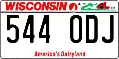 WI license plate 544ODJ
