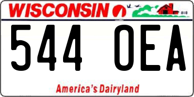 WI license plate 544OEA