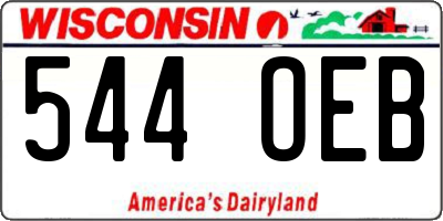 WI license plate 544OEB