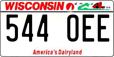 WI license plate 544OEE
