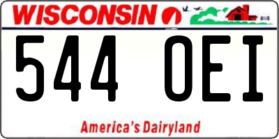 WI license plate 544OEI