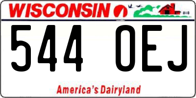 WI license plate 544OEJ