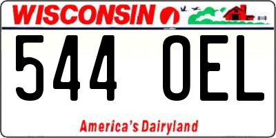 WI license plate 544OEL