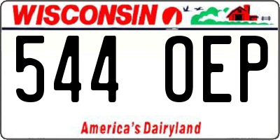 WI license plate 544OEP