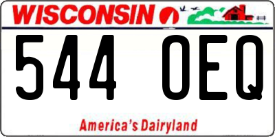 WI license plate 544OEQ