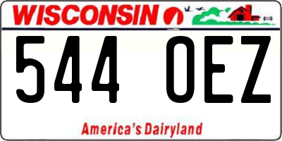 WI license plate 544OEZ