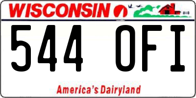 WI license plate 544OFI
