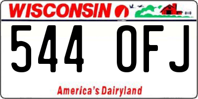 WI license plate 544OFJ
