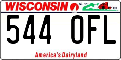 WI license plate 544OFL