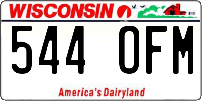 WI license plate 544OFM