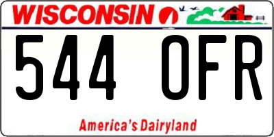 WI license plate 544OFR