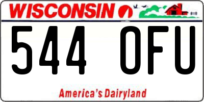 WI license plate 544OFU