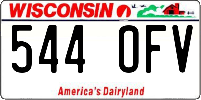 WI license plate 544OFV