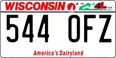 WI license plate 544OFZ