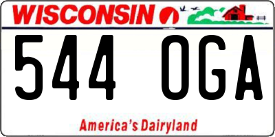 WI license plate 544OGA