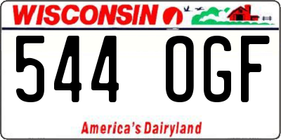 WI license plate 544OGF