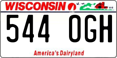 WI license plate 544OGH