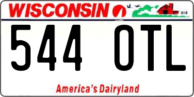 WI license plate 544OTL