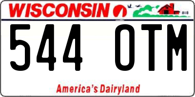 WI license plate 544OTM