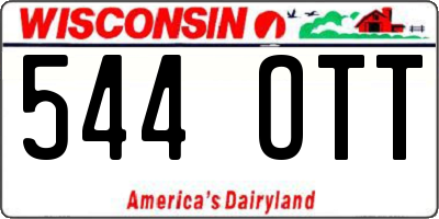 WI license plate 544OTT