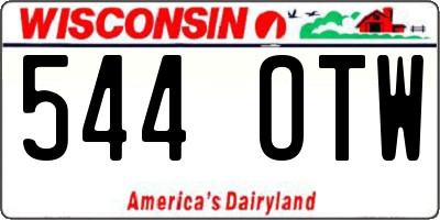 WI license plate 544OTW