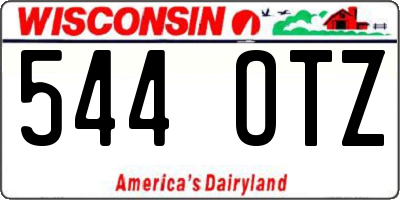 WI license plate 544OTZ