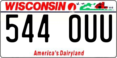 WI license plate 544OUU