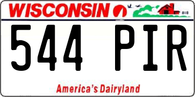 WI license plate 544PIR