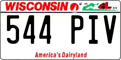 WI license plate 544PIV
