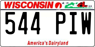 WI license plate 544PIW