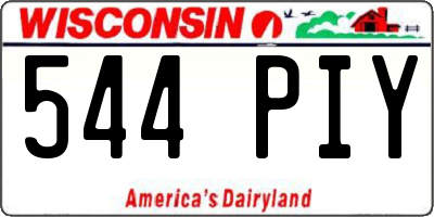 WI license plate 544PIY