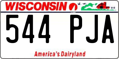 WI license plate 544PJA