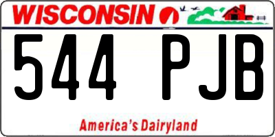 WI license plate 544PJB