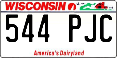 WI license plate 544PJC